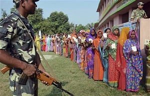 Defying Maoists, four million vote in Bihar