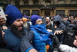 20 held as Sikh protest at Indian embassy in UK goes violent
