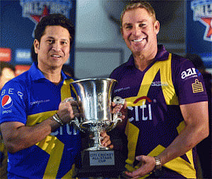 Tendulkar clubbed with lara; Warne draws Akram in All-Stars T20 series