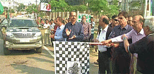 BBIN car rally leaves Agartala for Chittagong