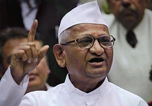 Will step in if Centre obstructs Delhi Janlokpal Bill: Hazare