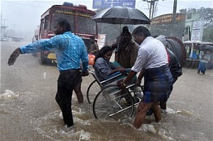 Rain fury leaves Chennai marooned
