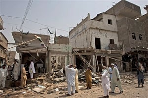Nearly 50 killed in powerful bomb attack in Shia mosque in Pak