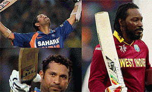 Tendulkar, Gayle choose same day for ODI double ton!
