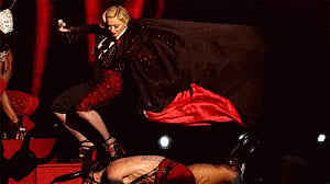 Madonna falls off BRIT Awards stage, not hurt