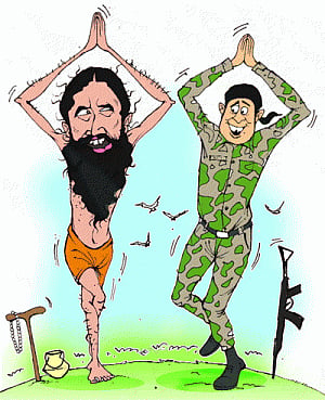 Ramdev arms his protectors with yoga