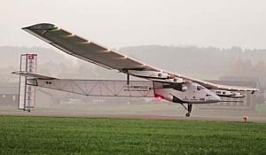 Solar Impulse-2 takes off for Varanasi from Ahmedabad