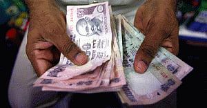 Rupee slips 34 paise vs US dollar as stocks decline