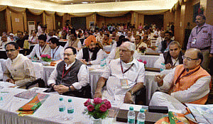 land bill in focus on second day of BJP meet