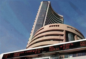 Sensex trades flat; healthcare stocks rise