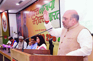 Nail Opp's lies, Shah tells BJP workers