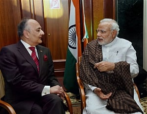 Netaji's grand nephew meets Modi in Berlin