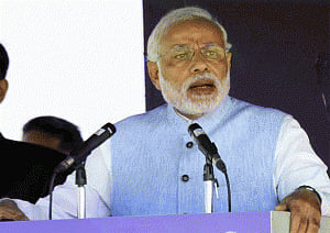 Modi projects his govt as pro-poor