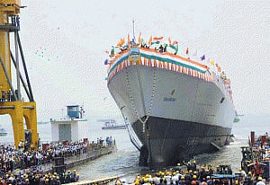 Navy's new stealth destroyer 'Visakhapatnam' launched