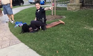 Texas officer on leave after video shows him pushing teen