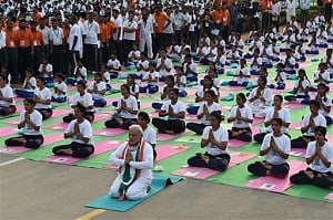 PM leads Yoga Day celebrations, says a 'new era' starts