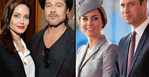 Brangelina enjoy tea with the Royal couple