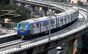 Young woman steers Chennai's first Metro train