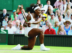 Serena survives, slam on