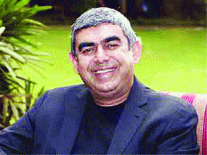 Infosys profit up 5%; raises sales forecast for FY'16