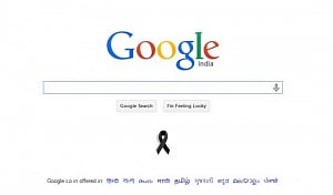 Google's black ribbon tribute to Kalam