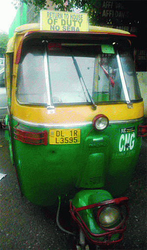 The Delhi autorickshaws' dilemma over signboard
