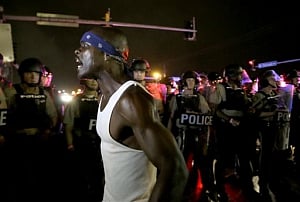 Multiple shots fired during clashes in Ferguson