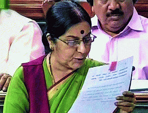 Sushma turns tables on Cong