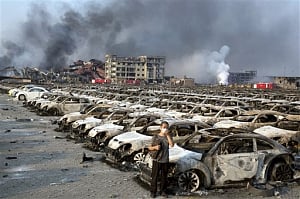 1 rescued from blast site in China amid contamination fears