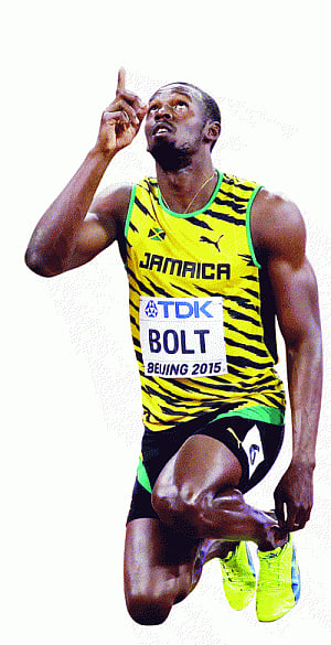 USAIN BOlTS  TO FINISH lINE