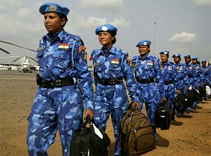 Indian women peacekeepers inspire liberian girls