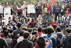 Absconding JNU students accused of sedition surface on campus