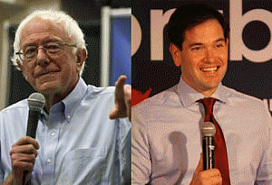 Sanders, Rubio wins keep US presidential race competitive
