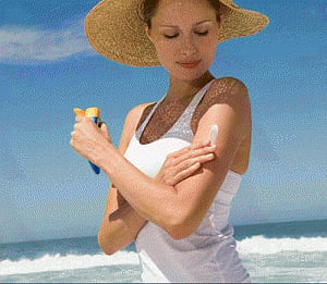 Getting a tan? Don't forget the sunscreen!