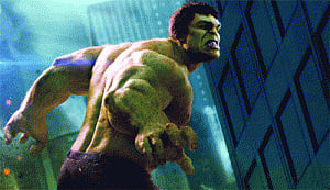 The angry green man