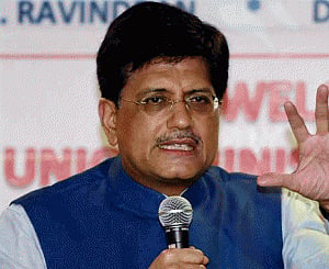 Goyal blames "corrupt" DMK, AIADMK for losses in TN power  sector