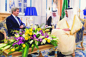 Kerry, Saudi king discuss conflicts in West Asia