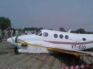 Air ambulance crash lands in Najafgarh