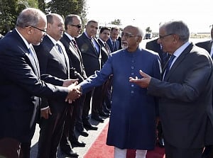 Ansari arrives in Morocco