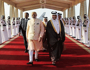 Modi arrives in Qatar