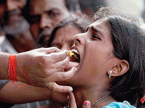 Thousands of asthma patients take fish 'prasadam' in Hyderabad