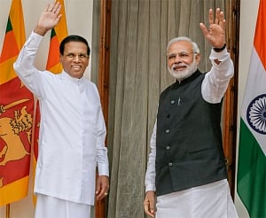 Modi, Sirisena inaugrates renovated stadium in Jaffna
