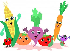 Cartoon characters as super veggies help kids eat healthy