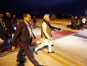 PM Modi arrives in Mozambique