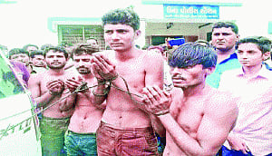 Dalit youths drink poison to protest Una incident