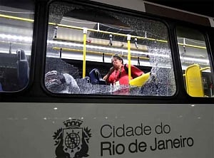 Olympic media bus attacked in Rio