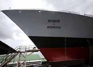 Mormugao - India's second guided missile destroyer launched