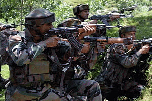 10 militants killed, soldier injured in two gunfights in Kashmir