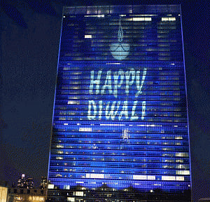 Diwali celebrations galore at UN, diya lit for 1st time