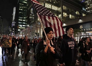 Thousands take to streets across US to protest Trump victory